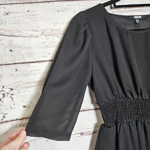 ASOS Black Ruched Dress - Picture 2 of 13